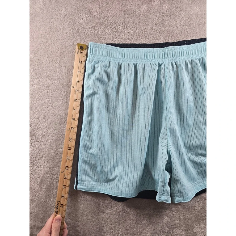 Vintage Nike Reversible Mesh Athletic‎ Shorts Womens L Blue Gym Running Y2K